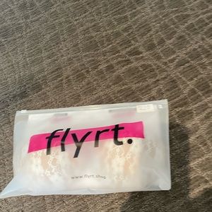 Stick on strapless lace covered bra